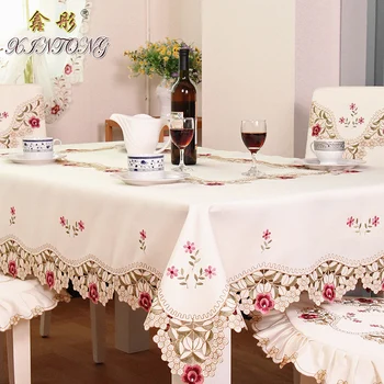 TY1018 Europeia Jardim bordado toalha de mesa de jantar mesa de pano cadeira capa de almofada cobre decoração do casamento de têxteis-lar dom