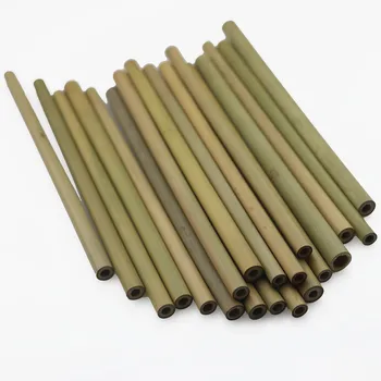 10pcs/set Bambu Canudos Reutilizáveis Eco-Amigável da Palha Zero de Resíduos de Palha de Festa de Casa Camping Viagem de Palha com Limpador de Pincel