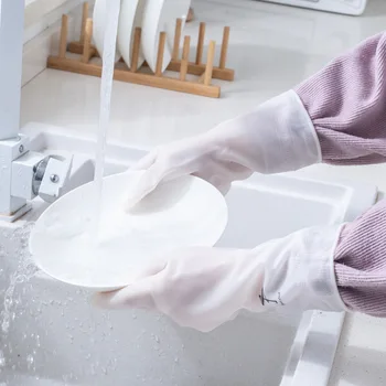 Zhang Ji de PVC cozinha lavar luvas de Limpar E Durável de Lavar Roupas, Limpeza Luvas de Pratos Para Cozinhar e kitcheen