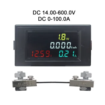 DC 14.00-600.0 V 20A/50A/100A Voltímetro Amperímetro Carro Testador de Bateria Eletrônica Tensão de Alimentação de Corrente Medidor de Energia do Monitor