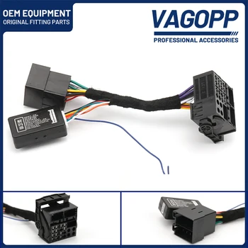VAGOPP Auto Decodificador Para RCD360 RCD360 PRO Plug & Play ISO Quadlock Adaptador de Cabo Simulador Para VW Golf 6 Jetta MK5 Passat Carro