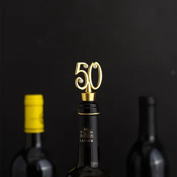 50 número Digital de Forma Rolha de Vinho utensílios Festa de Aniversário, Presente de Aniversário de 50 anos bodas de Ouro do Vinho do Conjunto