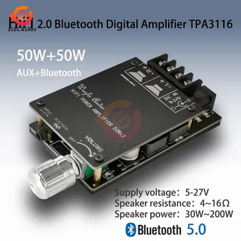 APARELHAGEM hi-fi, Bluetooth 2.0 50W+50W Amplificador Digital TPA3116 de Áudio Amplificador de Potência De alto-Falantes 30W~200W de som hi-fi TPA3116D2 Aux Amplificador