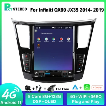 Pxton Android auto-Rádio Estéreo Tesla Multimídia com Tela de Jogador Para Infiniti QX60 JX35 de 2014 a 2019 Carplay Auto 8G+128G 4G WIFI