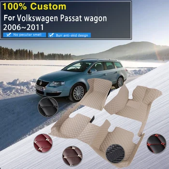 Tapete para carros VW Volkswagen Passat Wagon B6 2006~2011 Impermeável Tapetes de Carro Alfombra Auto Car Acessórios de Decoração de Interiores