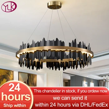Led moderna lustre para sala redonda hanging lamp casa de luxo de decoração, luminárias sala de jantar, quarto de iluminação led