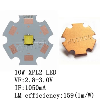 1PCS Original Cree XPL2 LED XP-L2 XPL a 2ª geração de diodos HD 3535 chip de led Branco Frio LED de Alta Potência com 20mm de cobre do pwb