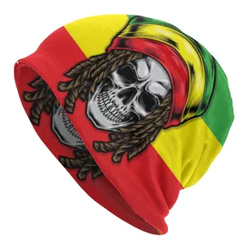 Rasta Crânio Skullies Beanies Chapéu de Reggae Dreadlocks Rastafari na Jamaica Hip Hop Homens Mulheres Esqui Cap Quente Dual-use Gorro de Malha Chapéu