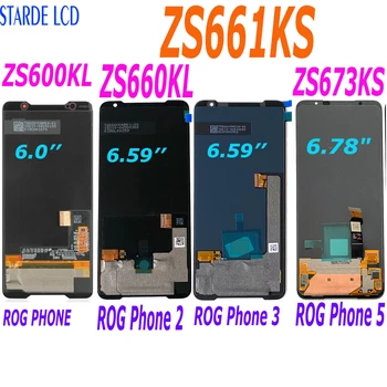 Original 6.59 Para ASUS ROG Telefone 2 Phone2 Phoneⅱ ZS660KL ZS600KL Display LCD Touch screen de Tela Digitalizador Assembly ZS661KS LCD
