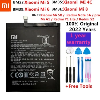 Xiaomi Telefone Original Bateria BM22 Para Xiaomi MI 5 5X Mi 4C 6 Mi Mi 8 Para Redmi Nota 5A 5A Pro BM35 BM39 BN31 BM3E Baterias