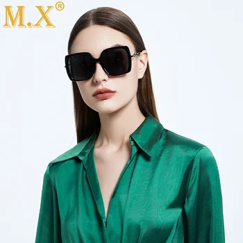 Mx Luxo Óculos De Sol Polarizados Mulheres 2022 Vintage Da Marca Do Designer Praça De Óculos De Sol Feminino Verão Os Tons Anti-Brilho Óculos W305