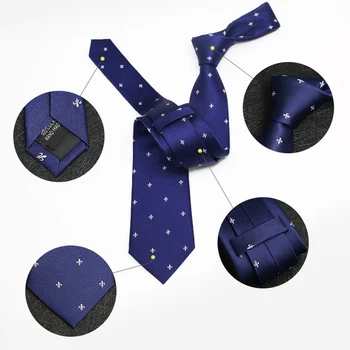 100 Gravata de SEDA Para Homens da Marca de Luxo Gravata Mens 100% Seda Designer de Negócios Gravata Preta Blue Man Blusa Acessórios do Casamento Gravata