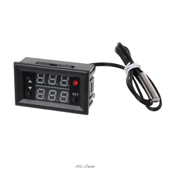 W2810 DC12V 20A Termostato Digital Controlador de Temperatura Vermelho Display com Sonda Termostato Digital impermeável sensor de
