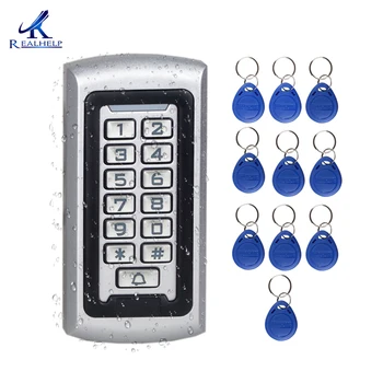 Crystal Button 3-10cm Card Reader 125khz Porta de Entrada do Sistema de Kits para o Metal Autônomo de Controle de Acesso Teclado de Código de Acesso do Leitor