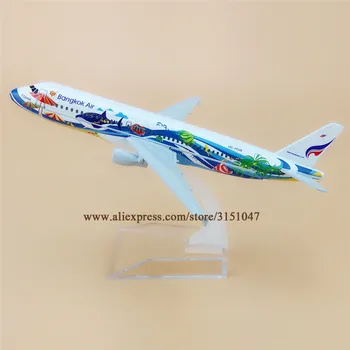 16cm Tailândia AR Bangkok Tailandesa A320 Airlines Airbus 320 Airways Liga de Metal do Avião Modelo de Avião Fundido Aeronave Dom Crianças