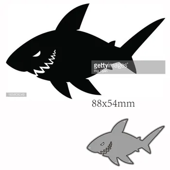 De Corte de Metal Morre Corte Animais de tubarão Decoração de álbum de recortes de Papel Craft Faca Molde Lâmina Soco Estênceis