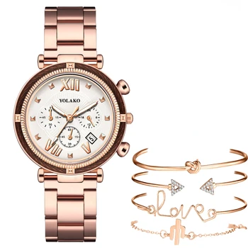 6pcs Definir as Mulheres de Luxo Relógios Magnético Céu Estrelado Feminino Relógio de Quartzo relógio de Pulso de Moda para Senhoras Relógio de Pulso relógio feminino