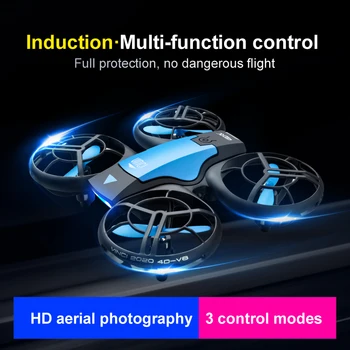 Brinquedos 2022 Novo Mini Drone 4K/HD 1080P WiFi da Câmera Quadcopter FPV Pressão de Ar de Altura Manter Dobrável RC Drone Criança Brinquedo de Presente V8