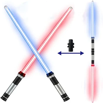 2pcs Sabre de luz de Brinquedos Para Crianças de Sabre Oyuncak Luminosa Jedi Sabre Laser Espada de Luz de Piscamento do Diodo Lightstick Brilham No Escuro