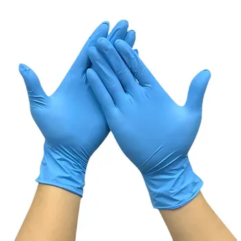 Luvas de nitrilo azul 20pcs comestível, Impermeável Alergia Descartável de Segurança do Trabalho Luvas de 100% De Luvas de Nitrilo Luvas para mecanico