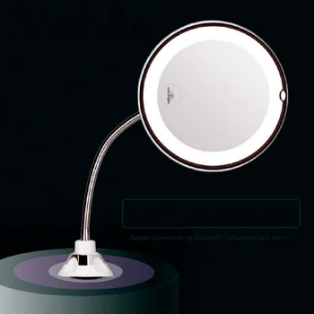 Maquiagem Espelho de maquilhagem 10X com Luzes de LED Espelho de aumentar Espelhos Cosméticos Luz Ampliação LED Espelhos de maquilhagem Grossissant