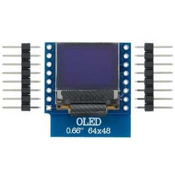 0.66 polegadas OLED, LCD LED Tela Escudo Compatível para WEMOS D1 MINI ESP32 64X48 0.66 polegadas 0.66