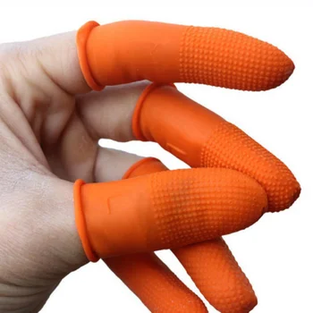 30/100pcs de Látex Descartáveis Dedo Berço Natural Anti-estática a ponta dos Dedos Protetor de Luvas de Preservativos para Trabalhar a Arte do Prego Ferramenta Durável