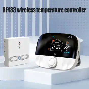 Smart RF sem Fio do Termostato Para Aquecimento de Piso E Caldeira de Gás da Tela de LCD Quarto Controlador de Temperatura Funciona com Alexa