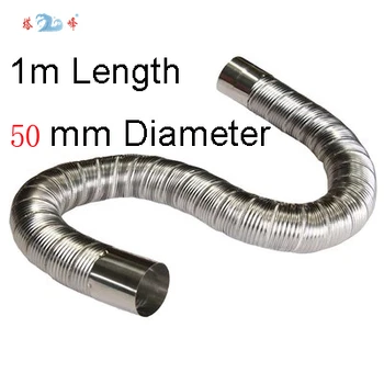 Resistente de alta temperatura do aço inoxidável de papelão ondulado pipe1m comprimento de 50mm de diâmetro