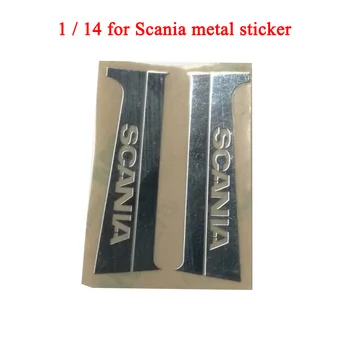 Metal Etiqueta no pilar B para 1/14 Tamiya RC Caminhão Carro SCANIA R730 R470 R620 56323 Peças Diy