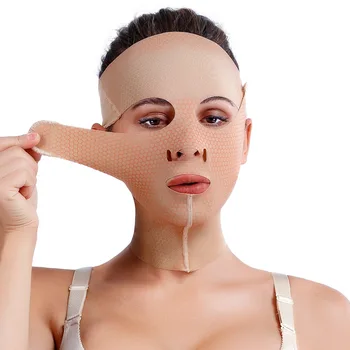 Maxilo-Facial Completo Levantamento De Cara V Rosto Curativo A Lipoaspiração Facial Máscara Thread Escultura Pele Puxando Pós-Operação De Capa