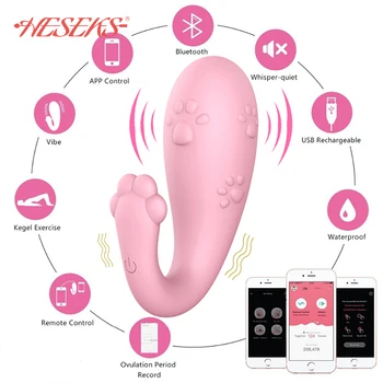 O Smart APP Bluetooth Vibrador Brinquedo do Sexo Para a Mulher de Controle Remoto Pequeno Monstro Clitóris G-spot Estimulador Vagina Massager