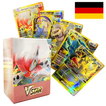Pokemon Cartas em alemão Vstar Vmax GX Limitada Brilhante arco-íris Arceus Pikachu, Charizard Holográfico jogo de Cartas Dom Crianças