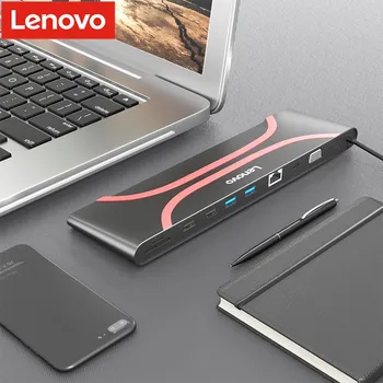 A Lenovo USB C HUB Para VGA HDMI HD, Tipo de Placa-C Dock para PC Portátil USB 3.0 SD TF Leitor de Cartão Slot de PD para o MacBook Pro Ar M1 2020