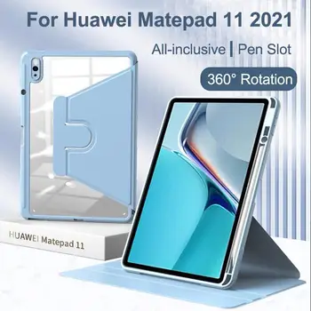 Rotação de Suporte Smart Cover para Huawei Matepad 10.4 Pro 11 10.8 com porta-Lápis para Huawei MatePad 11 Honra Pad 8 2022 Carcaça