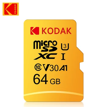 Kodak Cartão Micro SD de 64 GB TF Cartão de U3 A1 V30 64G Cartão de Memória 100 MB/s, Velocidade de Leitura de Vídeo 4K Registro de 64 gb TF Cartão