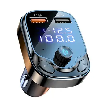 4.8 A Dupla Carregador do Carro de USB sem Fios Bluetooth 5.0 Transmissor FM Carro Radio Modulador MP3 Player Rápida Adaptador de Carregador de Carro Acessor