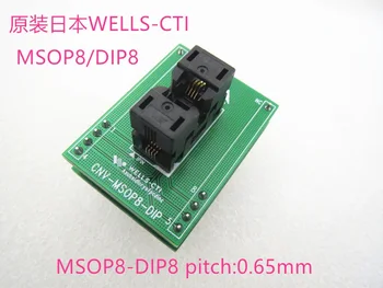 Opentop MSOP8-0.65/DIP MSOP8-DIP8 PITCH: 0.65 MM IC Queima de assento Teste de Adaptador de Soquete banco de ensaio de
