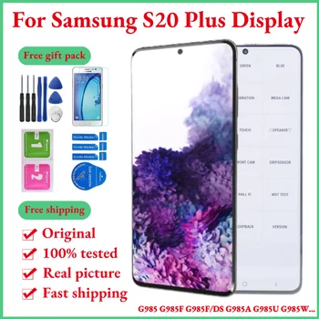 100% Original AMOLED S20 Mais de 5G de LCD Para Samsung Galaxy S20 Plus Visor 6.7