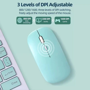 Quatro-chave 2,4 G Bluetooth Dual-Modo Mudo Mouse sem Fio de Três Engrenagem DPI de Comutação é Adequado para Jogos de PC Desktop Laptops
