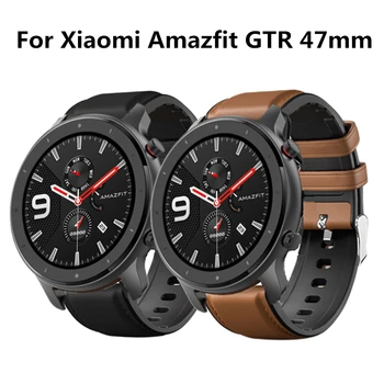 22mm Faixa de Relógio Para Amazfit Ritmo/GTR 3/3 Pro Pulseira de Couro Para Xiaomi Amazfit Stratos 2 Smart Watch Wriststrap Pulseira Correa