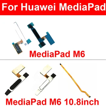 Sensor de impressão digital Home Flex Cabo Para o Huawei MediaPad M6 M6 10.8 SCM-W09 SCM-AL09 Casa de Devolução de impressões digitais se Conectar a Fita de Peças