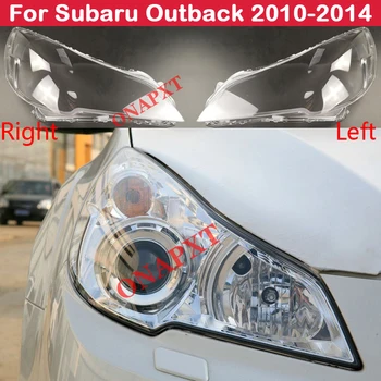 Todos Os Novos Farol De Caso Para Subaru Outback 2010-2014 Carro Da Frente Do Vidro Do Farol Cobrir A Cabeça Lente Da Luz De Caps Lâmpada De Abajur Shell