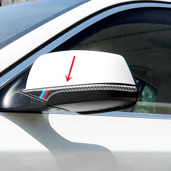A Fibra de carbono Adesivos de Carro para a Esquerda E para a Direita Espelho Retrovisor Tampa de Protecção Tiras de Guarnição Para o BMW Série 5 F10, Carro Acessórios internos