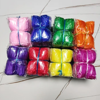 Multicolor Jewlery Dom Bolsa de Sacos de Atacado de Casamento de Organza Saco de Presente de Natal Cordão de Organza Bolsa Saco 100pcs Sacos para Embalagem de