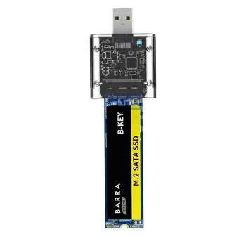M2 SSD CASO SATA Chassi M. 2 Para USB 3.0 SSD Adaptador PCIE NGFF SATA M / B Chave Disco SSD Caixa Para 2230/2242/2260/2280MM