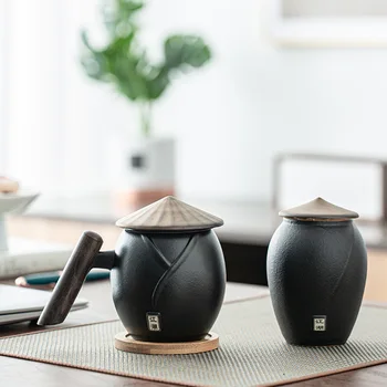 2021 Nova de Chá Cerâmica, Canecas de Café, Canecas Copo de Água 370ml Chá Pode Criativas de Design Chinês Tradicional Jianghu Xícara de Chá e Pode