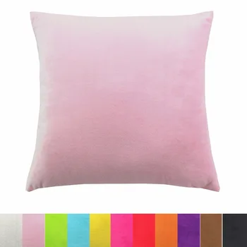 BEIJO RAINHA de veludo tecido liso tingido de rosa lançar fronha/capa de almofada/travesseiro para o sofá/casa/carro/decoração do hotel