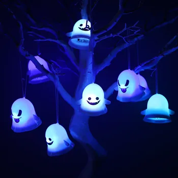 Halloween Ghost Luzes Expressão Bonito Luzes LED Local Layout Adereços, Luzes de Noite Feliz Festa de Halloween Decoração Truque Ou regalo