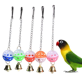 Papagaio pássaro de Brinquedo Colorido Pássaro Swing Brinquedos com Sino Pendurado Brinquedo Para Periquito Pombinhos Periquitos Pequenos Periquito, Agapornis Gaiolas de Decoração